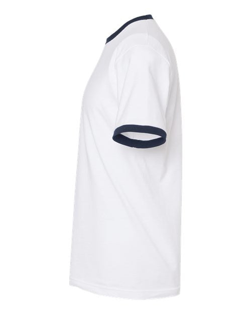 Tultex 246 White/ Navy — direct side