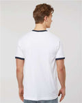 Tultex 246 White/ Navy — on model back