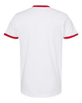 Tultex 246 White/ Red — back