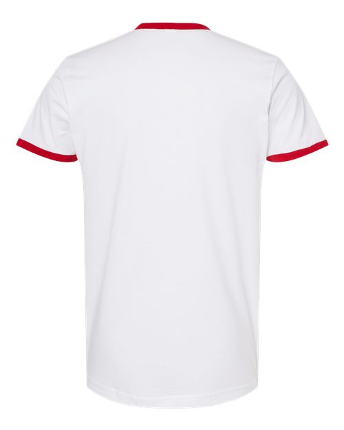 Tultex 246 White/ Red — back