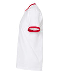 Tultex 246 White/ Red — direct side
