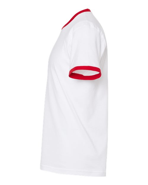 Tultex 246 White/ Red — direct side