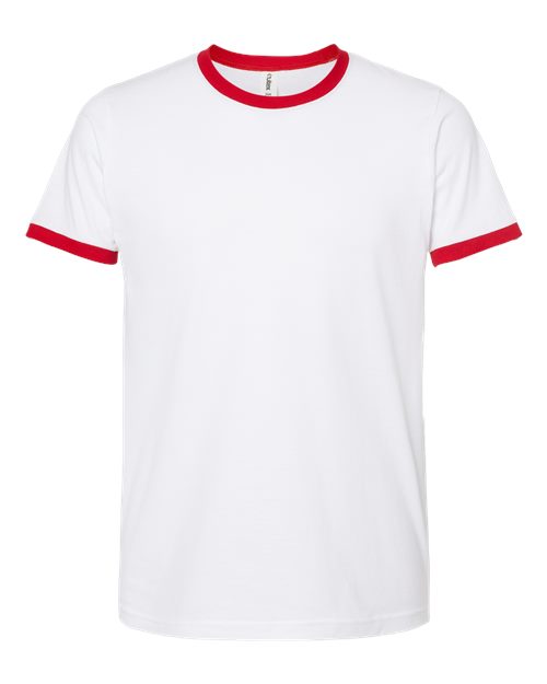 Tultex 246 White/ Red — front