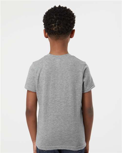 Tultex 265 Heather Grey — on model back