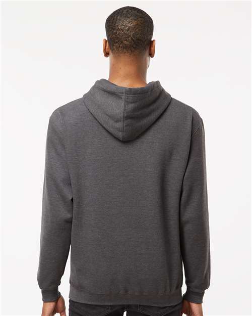 Tultex 320 Heather Charcoal — on model back