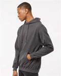 Tultex 320 Heather Charcoal — on model side