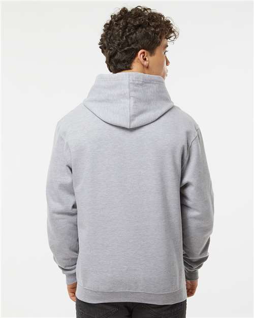 Tultex 320 Heather Grey — on model back