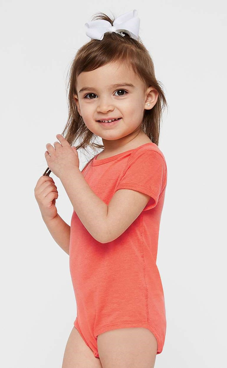 Infant Fine Jersey Bodysuit - Papaya