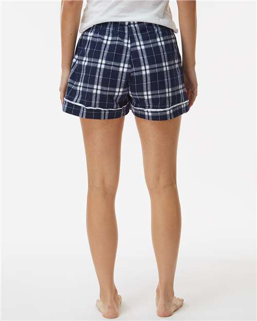 Boxercraft BW6501 Navy/ Silver Plaid — on model back