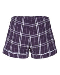 Boxercraft BW6501 Purple/ White Plaid — back