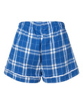 Boxercraft BW6501 Royal/ Silver Plaid — back