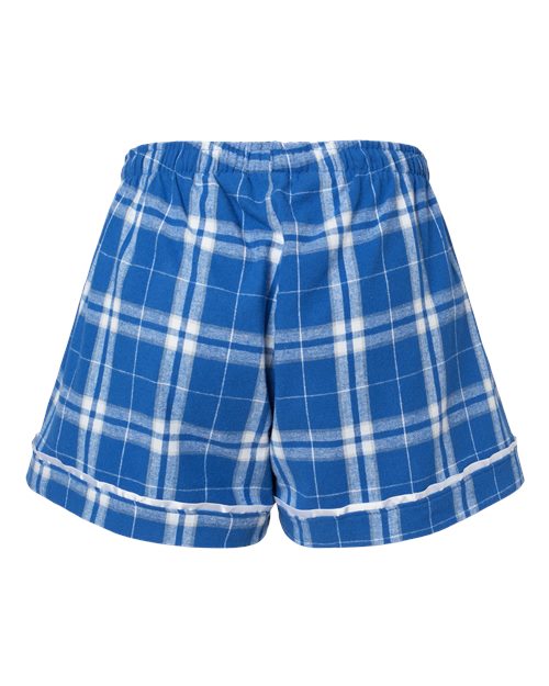 Boxercraft BW6501 Royal/ Silver Plaid — back