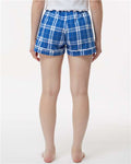 Boxercraft BW6501 Royal/ Silver Plaid — on model back