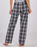 Boxercraft BW6620 Charcoal Lavender Tomboy Plaid — on model back