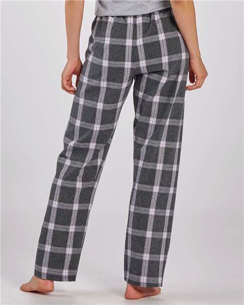Boxercraft BW6620 Charcoal Lavender Tomboy Plaid — on model back