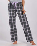 Boxercraft BW6620 Charcoal Lavender Tomboy Plaid — on model front