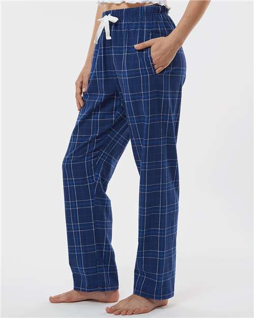 Boxercraft BW6620 Navy Field Day Plaid — on model side