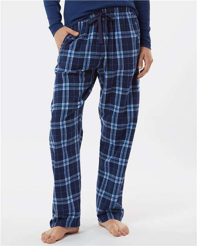 Boxercraft BW6620 Navy/ Columbia Plaid — on model front