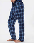 Boxercraft BW6620 Navy/ Columbia Plaid — on model side