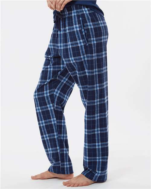Boxercraft BW6620 Navy/ Columbia Plaid — on model side