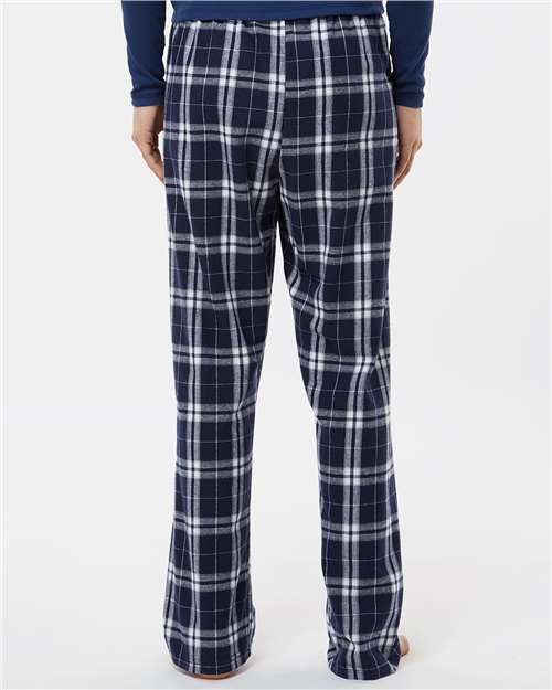 Boxercraft BW6620 Navy/ Silver Plaid — on model back