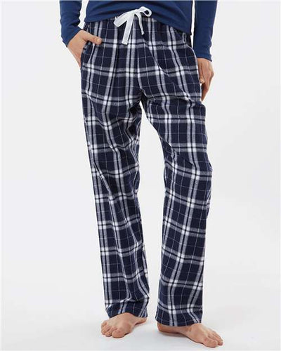 Boxercraft BW6620 Navy/ Silver Plaid — on model front