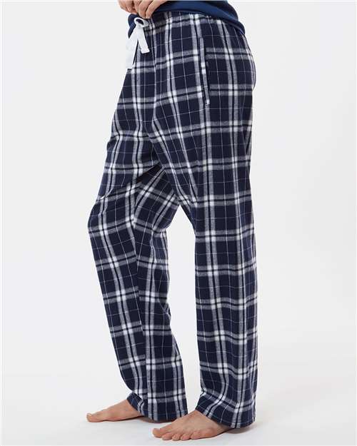 Boxercraft BW6620 Navy/ Silver Plaid — on model side
