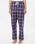 Boxercraft BW6620 Purple/ White Plaid — on model front