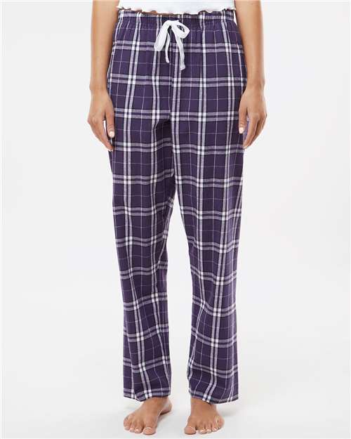 Boxercraft BW6620 Purple/ White Plaid — on model front