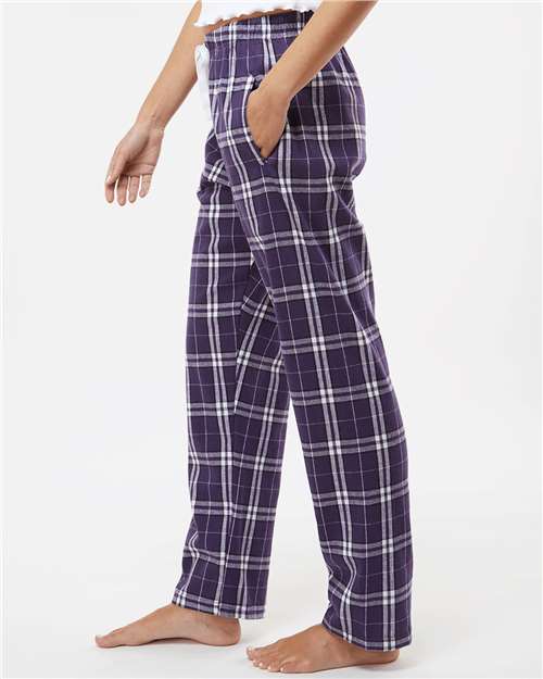 Boxercraft BW6620 Purple/ White Plaid — on model side