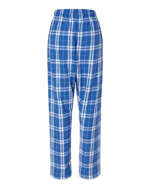Boxercraft BW6620 Royal/ Silver Plaid — back