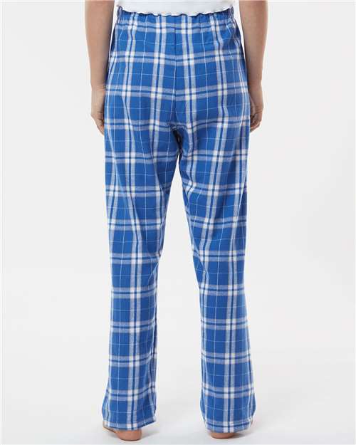 Boxercraft BW6620 Royal/ Silver Plaid — on model back
