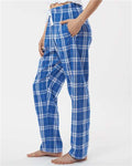 Boxercraft BW6620 Royal/ Silver Plaid — on model side