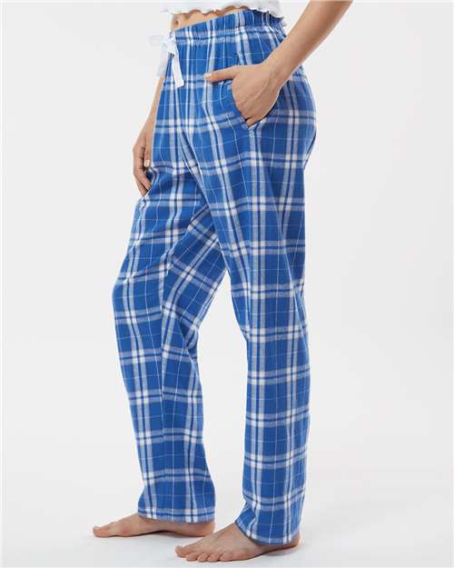 Boxercraft BW6620 Royal/ Silver Plaid — on model side