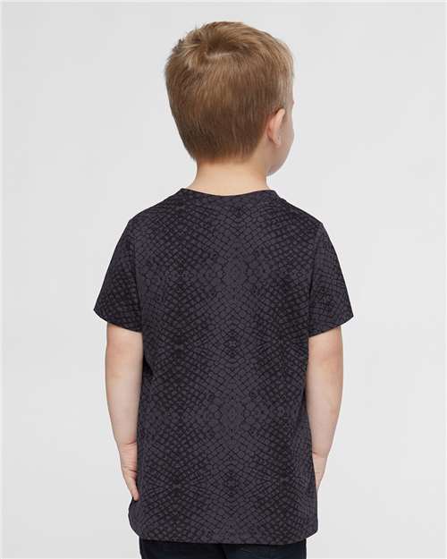 Rabbit Skins 3321 Black Reptile — on model back