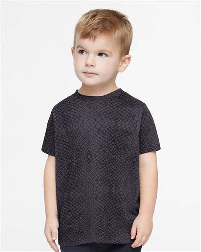 Rabbit Skins 3321 Black Reptile — on model front