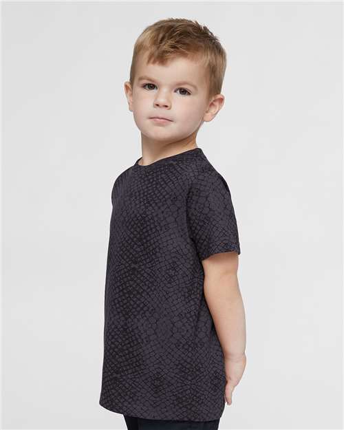 Rabbit Skins 3321 Black Reptile — on model side