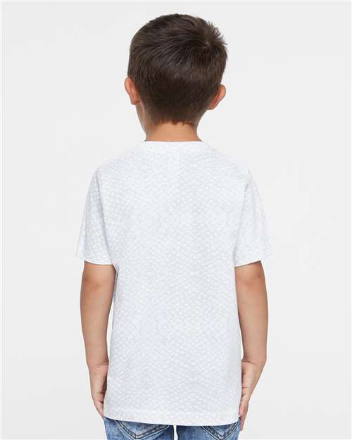 Rabbit Skins 3321 White Reptile — on model back