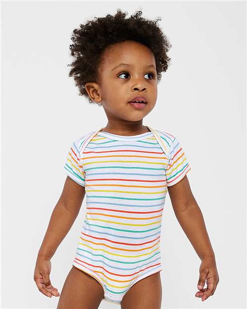 Rabbit Skins 4424 Rainbow Stripe — on model front