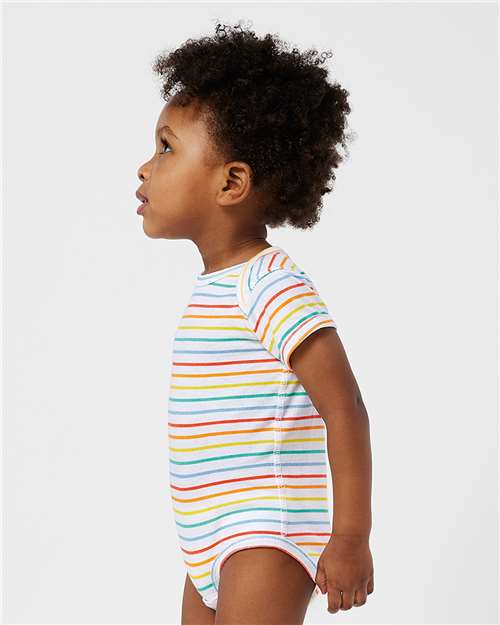 Rabbit Skins 4424 Rainbow Stripe — on model side
