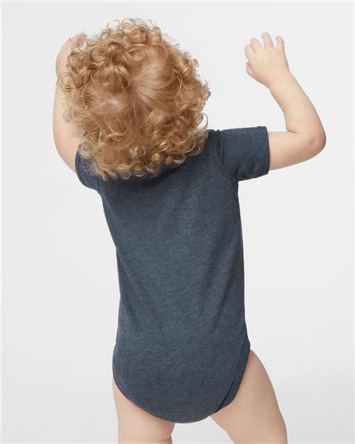 Rabbit Skins 4424 Vintage Denim — on model back