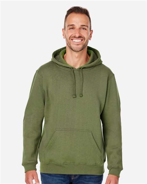 J. America 8824 Military Green — on model front