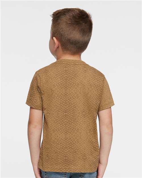 Rabbit Skins 3321 Brown Reptile — on model back