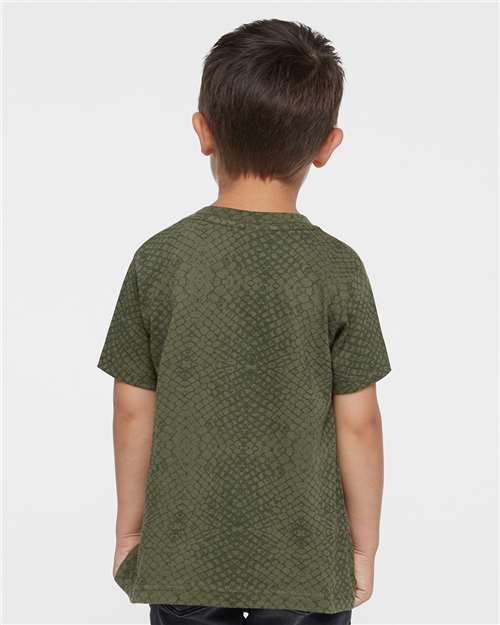 Rabbit Skins 3321 Green Reptile — on model back