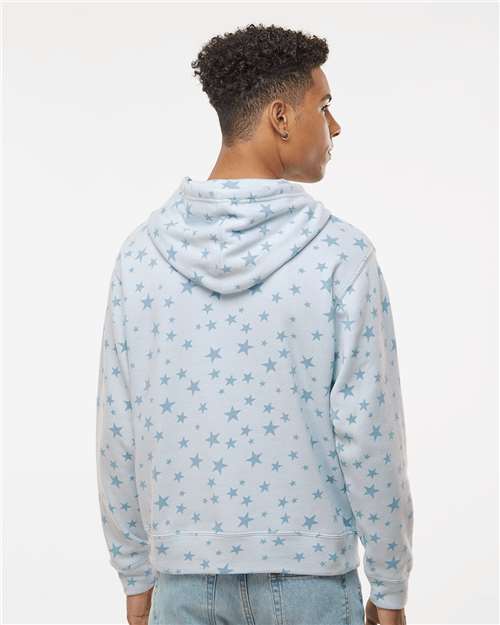 J. America 8871 Chambray Stars Triblend — on model back