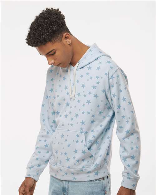 J. America 8871 Chambray Stars Triblend — on model side