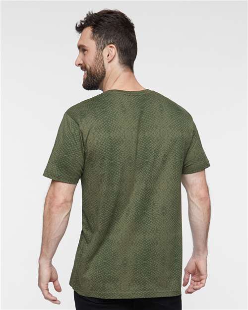 LAT 6901 Green Reptile — on model back