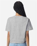 American Apparel 102 Heather Grey — on model back