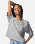 American Apparel 102 Heather Grey — on model front
