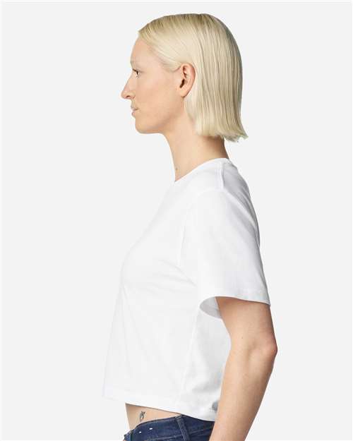 American Apparel 102 White — on model side